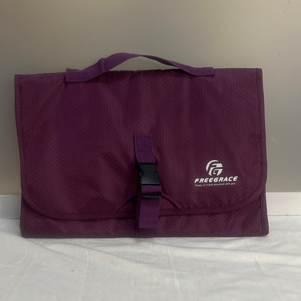 FreeGrace Foldable Toiletry Kit Bag - Deep Purple